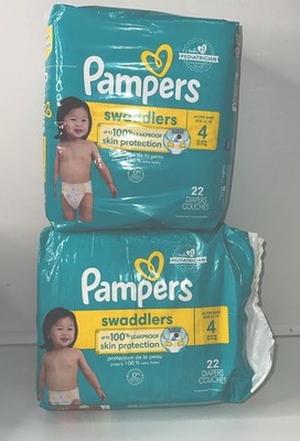 Pampers Swaddlers Active Baby Disposable Diapers Size 4 22 Count 2 Pack