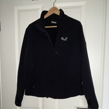 Jack Wolfskin Outdoorjacke L Schwarz Stehkragen Polyester Taschen Logo