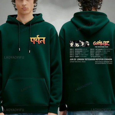 Gorillaz Hoodie The Mountain Album Art Herren Hip-Hop Rock Sweatshirt
