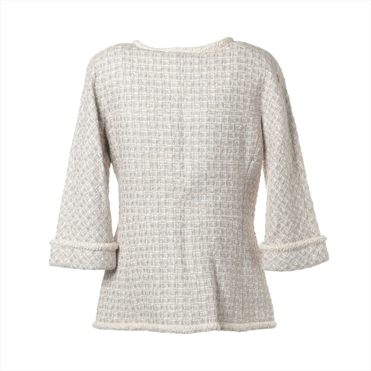 Chanel Coco Button Rayon Collarless Jacket Women'… - image 2