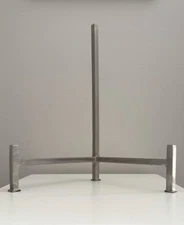 Crate & Barrel Brushed Nickel Plate Bowl Display Stand Easel x 3