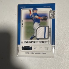 2021 Panini Contenders Pete Crow-Armstrong Prospect Ticket Jersey PTJ-PA Cubs