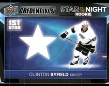 2021-22 UD Credentials #1SR-7 Quinton Byfield Star of the Night: 1st * Rookies