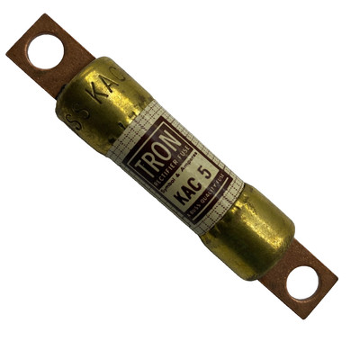 BUSSMAN TRON KAC 5 RECTIFIER FUSES 5 AMP 600 VAC KAC5 FUSE QTY:1