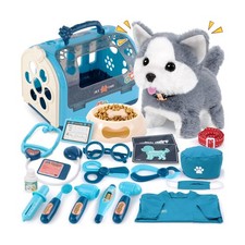 22Pcs Dog Toys for Kids Vet Doctor Kit,Walking Barking Electronic I... Fast Ship