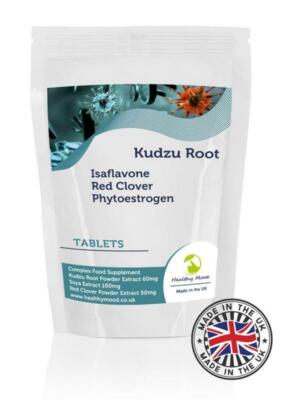 Kudzu Root Soya Isaflavone Red Clover 250 Tablets Healthy Mood