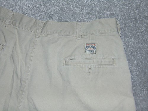 Polo Ralph Lauren Shorts Men size 36 w Beige Chino Flat Front Regular Fit Cotton - Bild 5 von 8