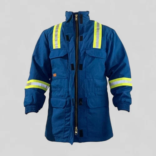 Firewall Flame Resistant Hi Vis Insulated Jacket Blue size Small - product listing photo