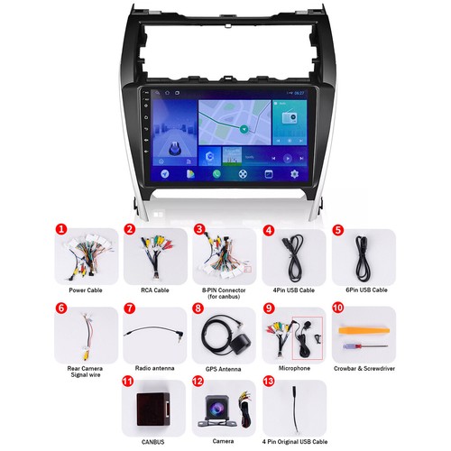 Apple Carplay For Toyota Camry 2012 2013 2014 Car Stereo Radio Android 13 GPS BT - Picture 18 of 20