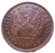 1837 Hard Times Token- Phoenix Rising/ May Tenth Brown L47 HT66