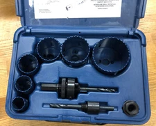 BLU-MOL 9593 Electrician Bi-Metal Hole Saw Kit,9 pcs.