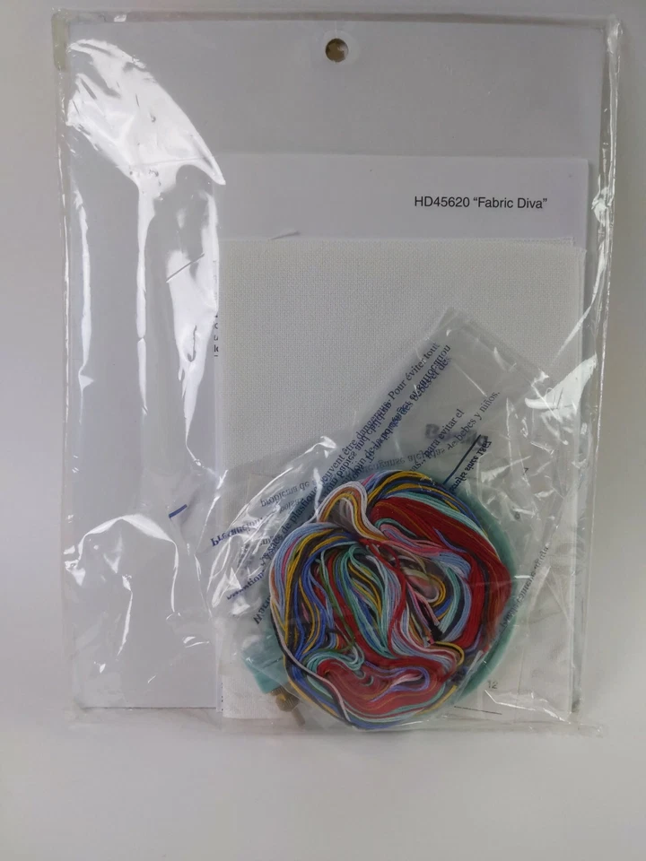 Kit de punto de cruz contado Bucilla Alma Lynne #45620 tela diva 7,75" x 11" Foto 3 de 4