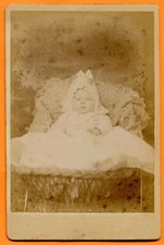Portrait of a Baby, circa 1890s Old Cabinet Card