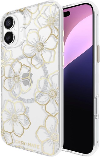Case-Mate Sprarkly Floral MagSafe Case For Apple iPhone 16 Only