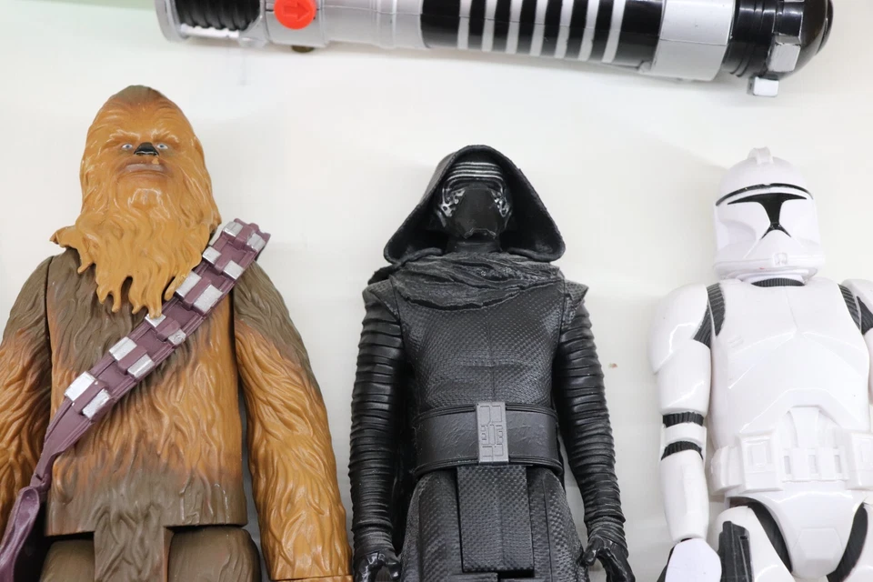 Star Wars Lote 4 figuras grandes 18" Greedo Big Figs 14" chewbacca con sable de luz Foto 3 de 4