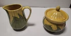 Shawnee MCM Pottery Corn King Pattern Sugar Cup and Creamer