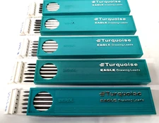 LOT 5 PACKS BEROL TURQUOISE EAGLE DRAWING LEADS 2375 H 2H HB 4H  FILMOGRAPH  E4