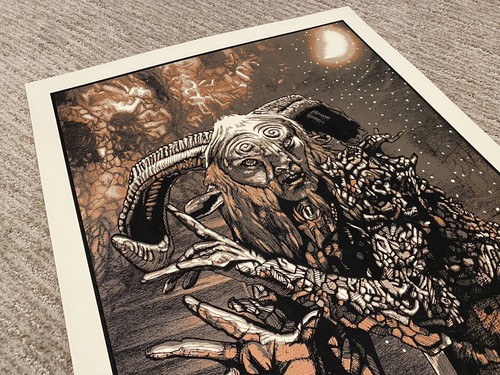 Pan’s Labyrinth “I Am The Mountain” Metallic Screen Print Variant By N.E. AP/25 - Picture 4 of 8