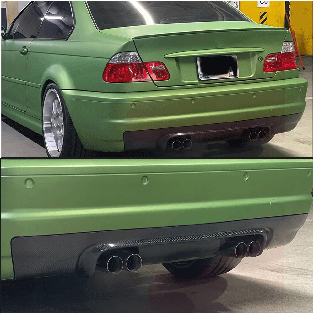 For BMW 3 Series E46 M3 Coupe 2000-2006 Carbon Fiber Rear Bumper
