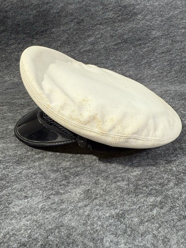 Captains vintage Hat Size 7 1/8 Coast Guard Auxiliary Sailor Military Texas Sail - Picture 10 of 11
