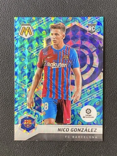 Nico González 2021-22 Panini Mosaic La Liga Peacock Prizm RC #41 SSP