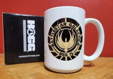 Battlestar Galactica BSG 75 Viper School Patch Sci-Fi 15 Oz Coffee Mug NIB