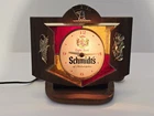 Vintage Schmidt's Of Philadelphia Light Beer Lighted, Clock, Sign