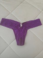 Victoria's Secret/ THE LACIE THONG PANTIES/Purple Floral Pattern/ One Size/ NWT