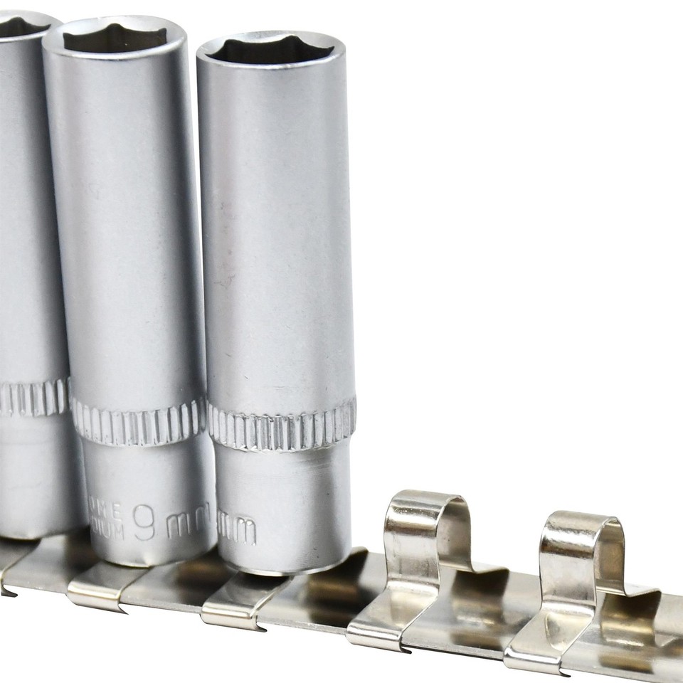 Socket Set Deep Drive 11pc 4-13mm 1/4