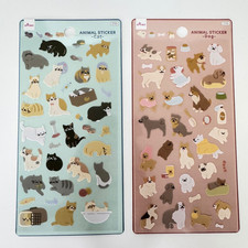 Daiso Japan Animal Stickers Dog Cat Cute Kawaii Pulp Planner Scrapbook Journal