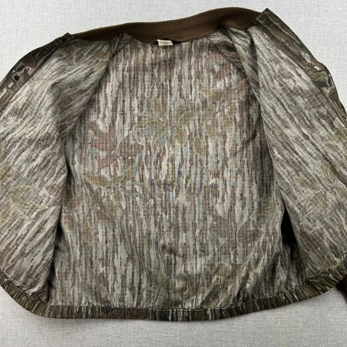 Vintage Liberty Camo Bomber Jacket Mens XL Realtree Treebark Hunting USA Made image 6