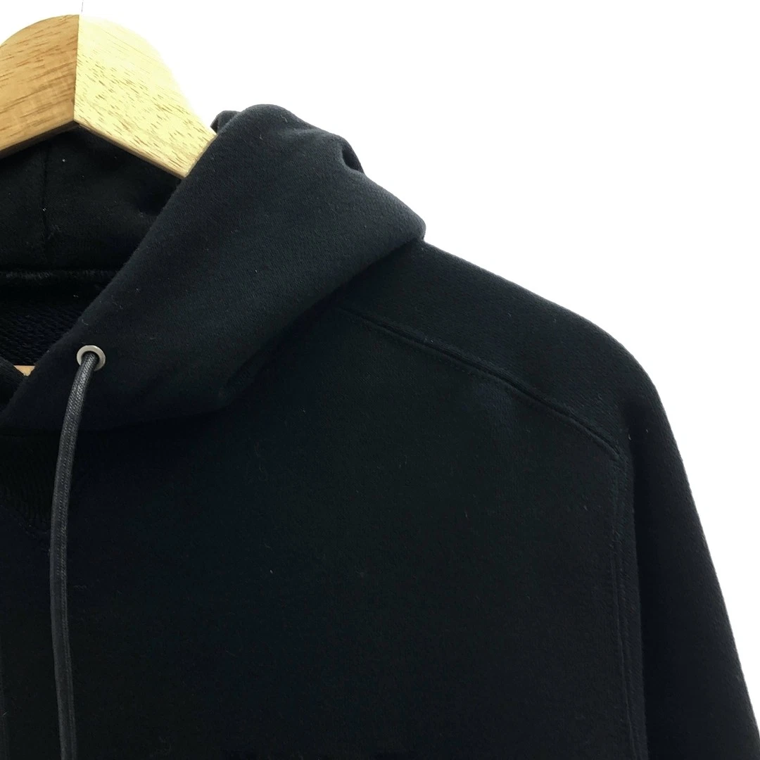 Felpa con cappuccio Sacai 2025SS WTAPS stampa floccata doppio tocco Flocky 2 nera uomo usata KLDR 0