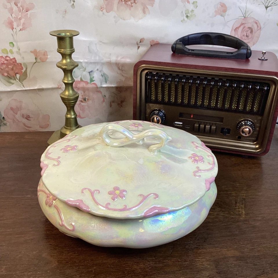 Большая радужная керамическая свеча чаша с крышкой гавайский розовый аромат гибискуса - Изображение 3 из 4