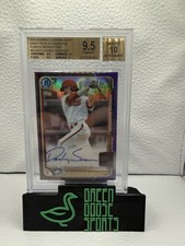 2015 Bowman Chrome 1st Draft Auto Purple Refract Dansby Swanson /250 BGS 9.5/10