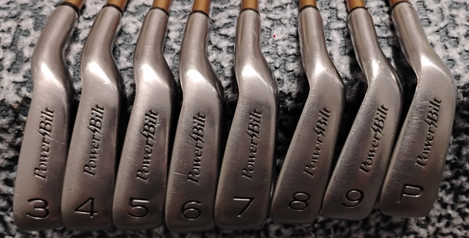 Juego de hierro de alineación de poste de portería PowerBilt Grand Slam GS125 3-PW GS125 grafito diestro Foto 2 de 4