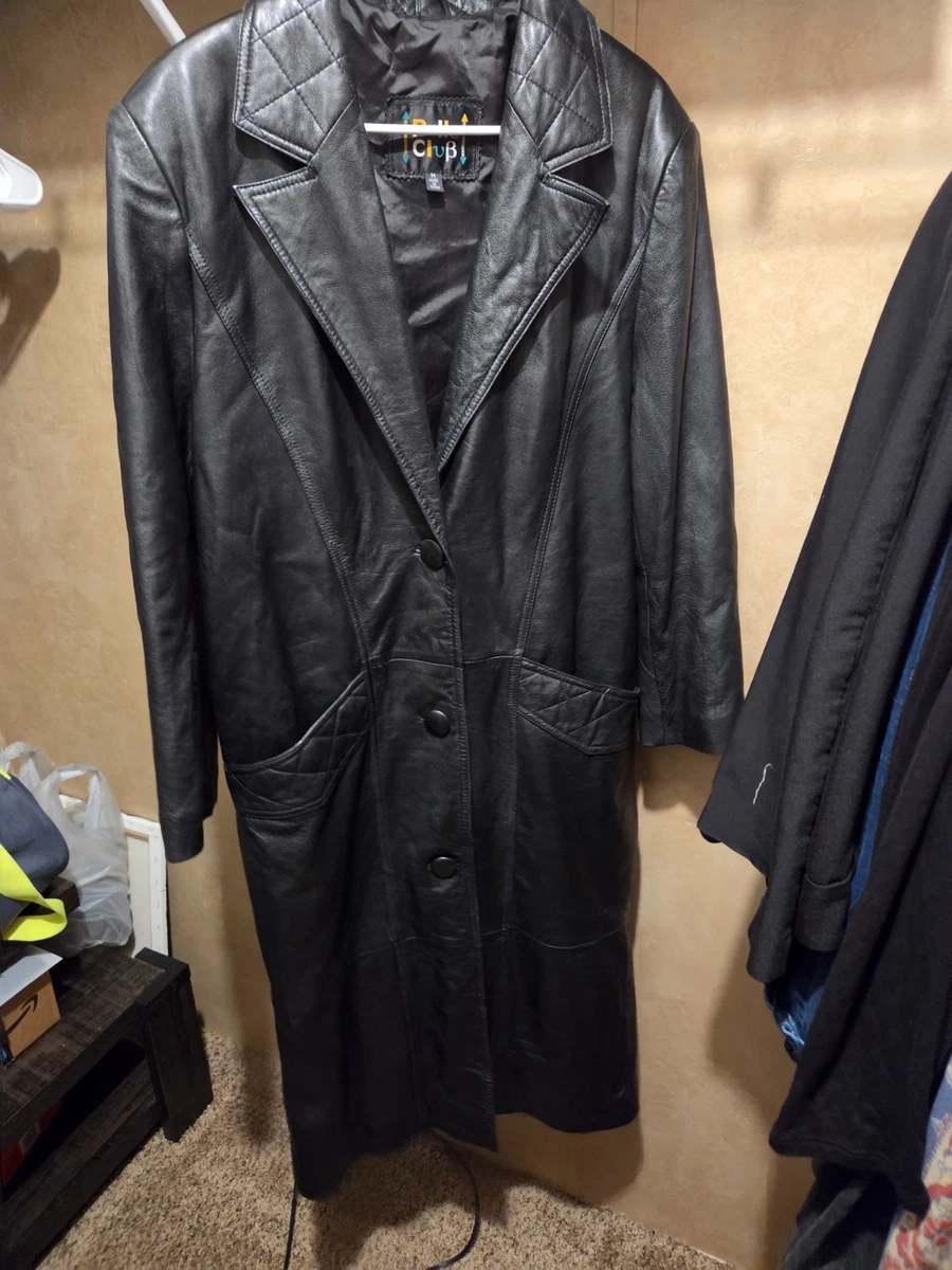 vintage leather trench coat products for sale | eBay