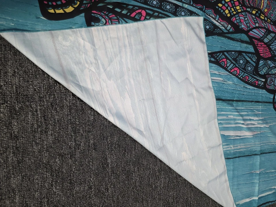 Tapiz de pared geométrico de colores vibrantes elefante colgante de pared 50" x 54" Foto 3 de 4