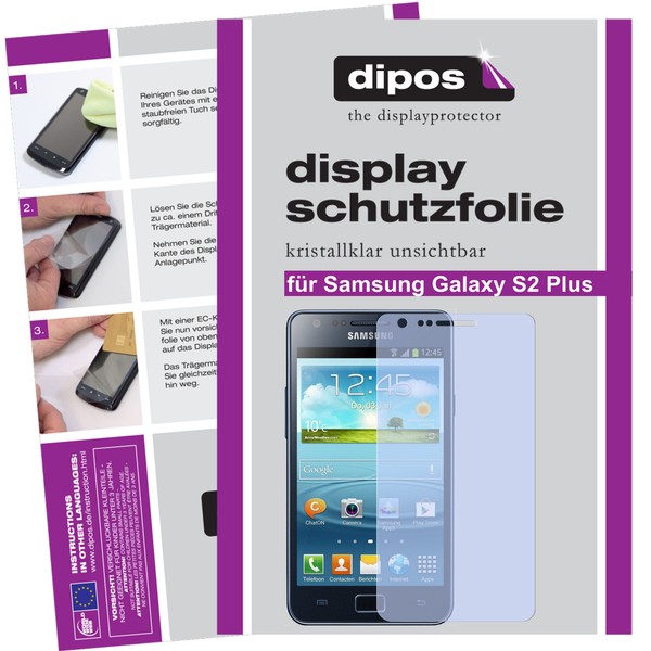 2X Schutzfolie FüR Samsung Galaxy S2 Plus Klar Displayschutzfolie Unsichtbar-image