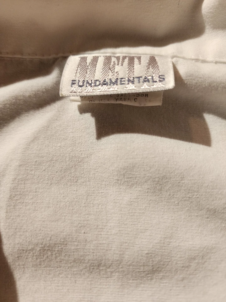 Meta fundamentals Mens XL White Lab Coat 65% Polyester 35% Cotton - Image 3 of 4