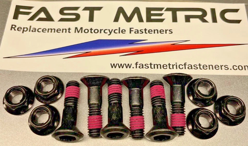 Pernos y tuercas de piñón trasero negro para Kawasaki KX/KDX/KLX reemplaza OEM 92150-1978 Foto 4 de 4