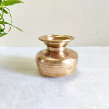 19c Vintage Handcrafted Brass Water Pot Old Collectible Rare Shape Long Neck