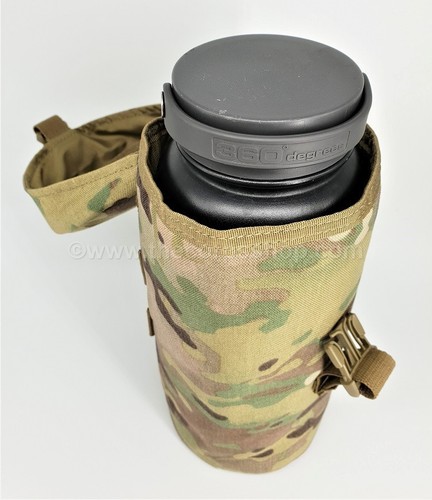 TASMANIAN TIGER 1L BOTTLE POUCH INSULATED MOLLE CORDURA MULTICAM, COYOTE, BLACK - Picture 10 of 16