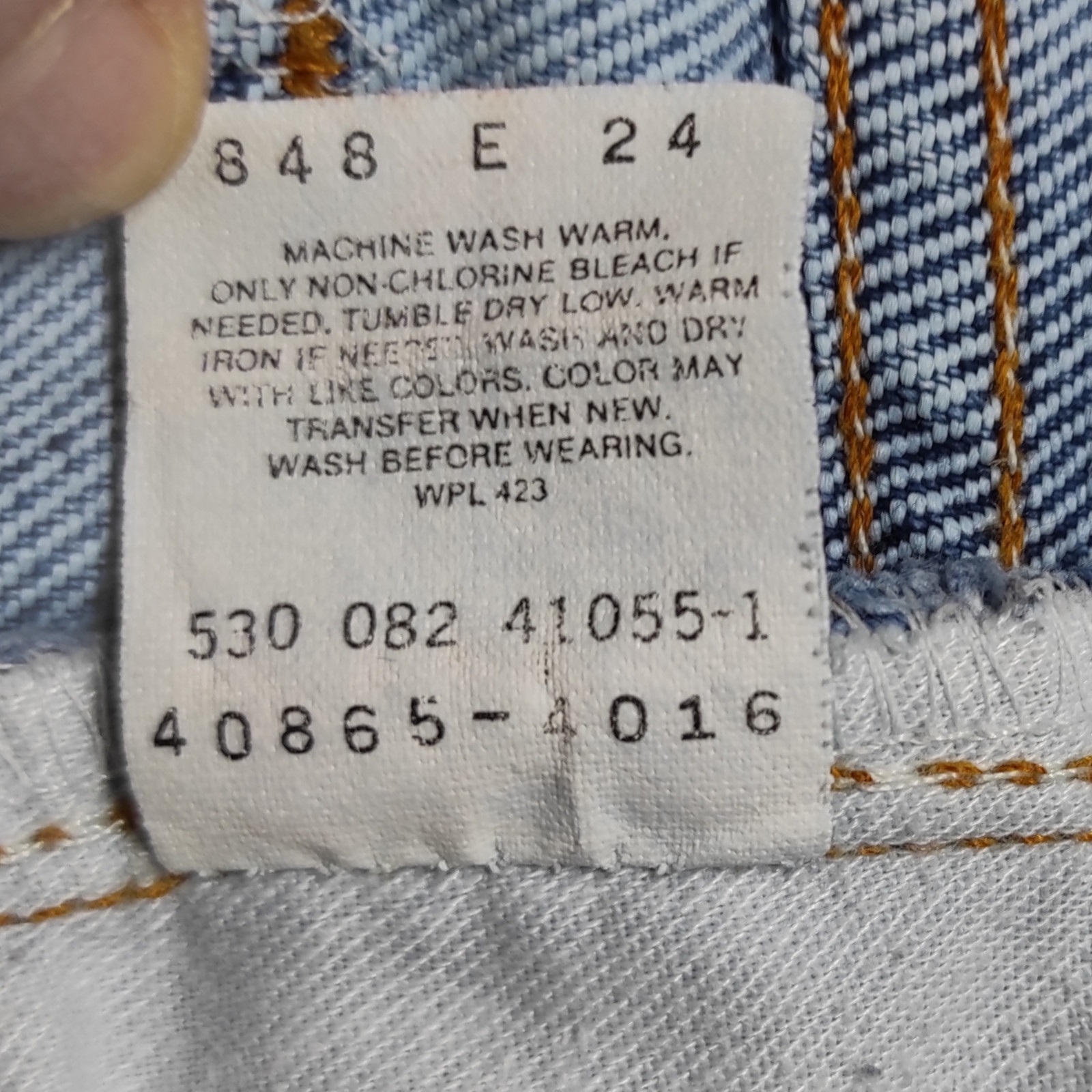 Vintage Late 80s Levis Mens 530 42x30 Relaxed Fit Jeans Silver Tab Blank R USA