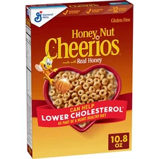 Honey Nut Cheerios, Heart Healthy Gluten Free Breakfast Cereal with Whole Grain 