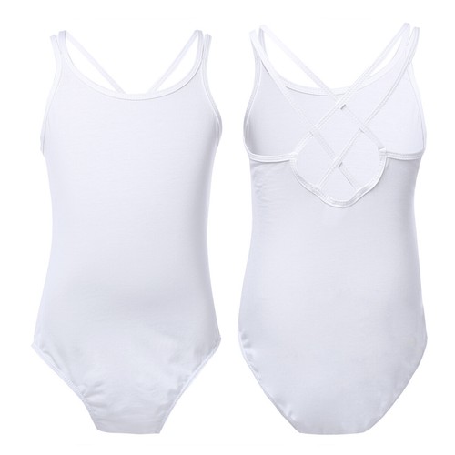 AU Kids Girls Double Straps Ballet Leotard Professional Dance Gymnastic Bodysuit - Picture 14 of 32