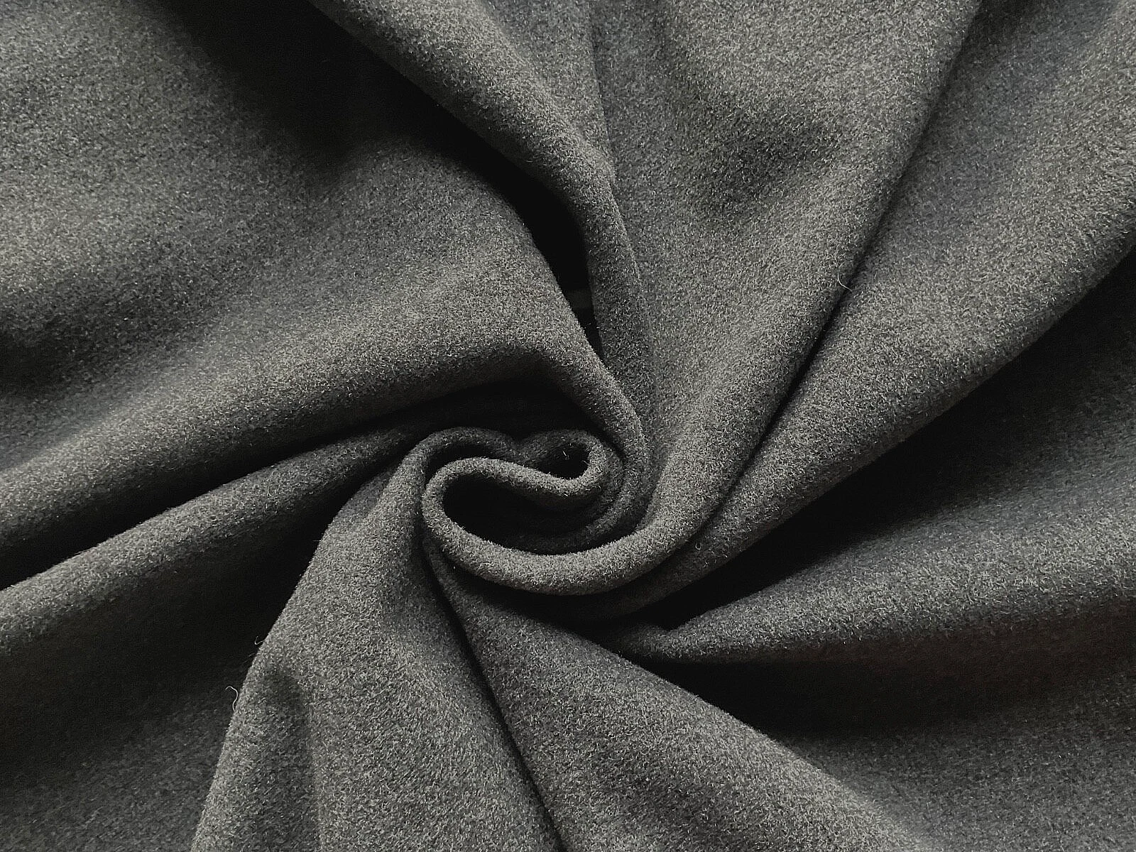 PILE DOUCE DE LUXE EN LAINE ET CACHEMIRE GRIS MELTON FABRIQUÉE EN ITALIE FABRIQUÉE POUR DIOR D173