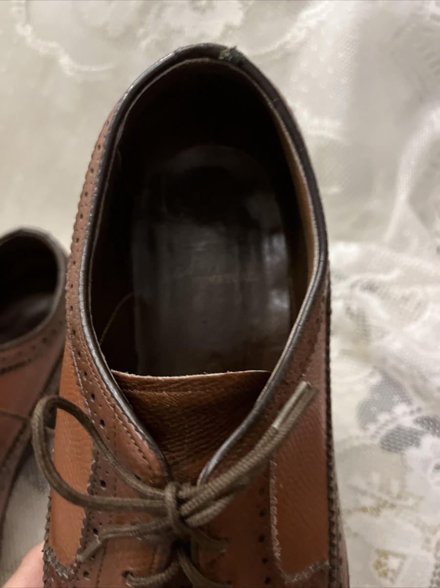 Hanover LB Sheppard Signatures Brown Leather Wingtip Shoes 