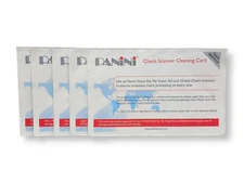 (LOT OF 5) Panini Check Scanner Cleaning Cards featuring Waffle Technology