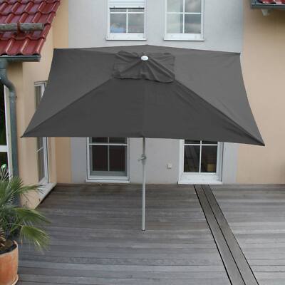Gartenschirm N23, Sonnenschirm, 2x3m rechteckig neigbar, Polyester/Alu anthrazit