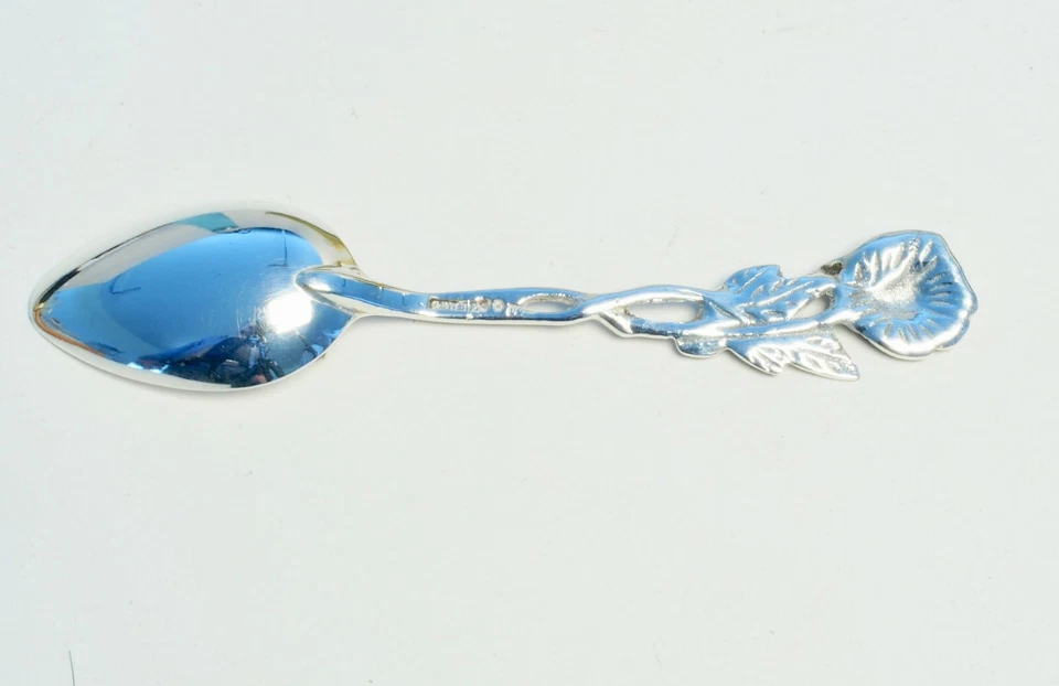 1 each Solid Swedish Silver espresso Spoon ROSE moccasked Gewe ROSEN - Image 2 of 2